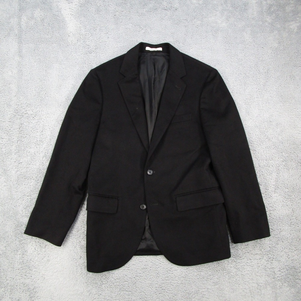 Club Monaco Grant Fit Blazer Mens 40S Black 100% Loro Piana Cashmere Sport Coat